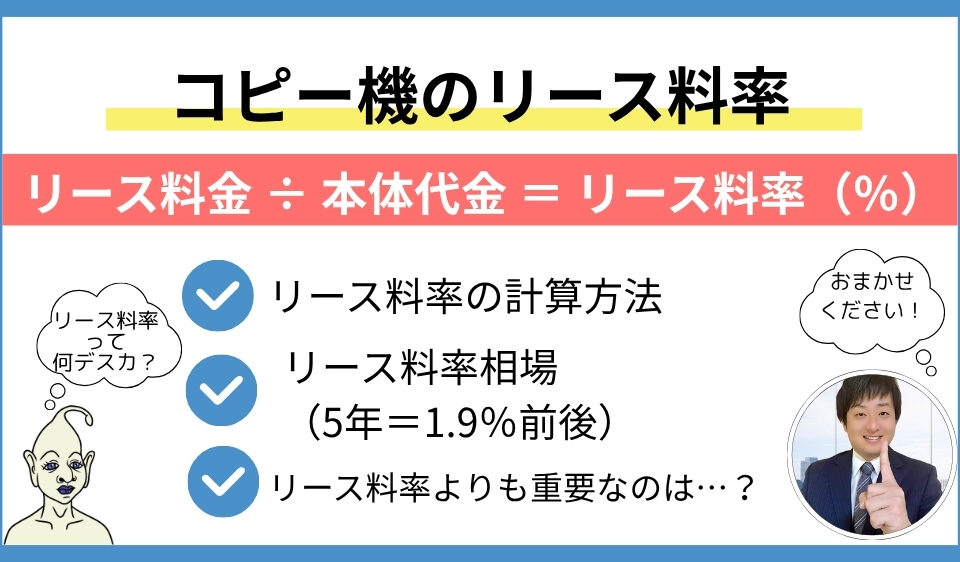 コピー機のリース料率