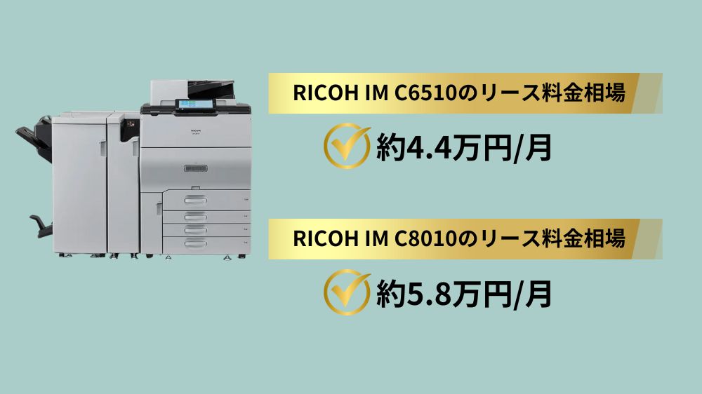 RICOH IM C6510/C8010のリース料金相場