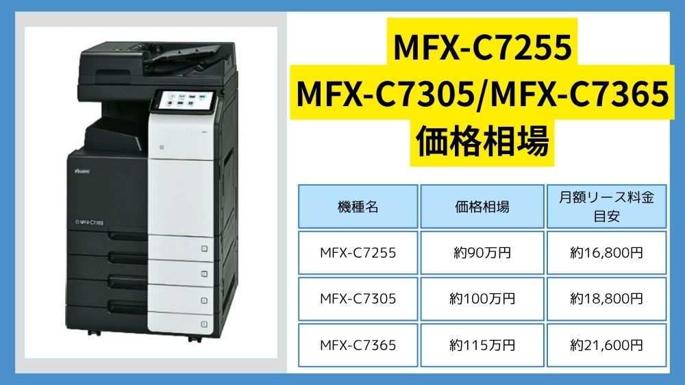 MFX-C7255・MFX-C7305・MFX-C7365価格】ムラテック – コピー機価格診断 