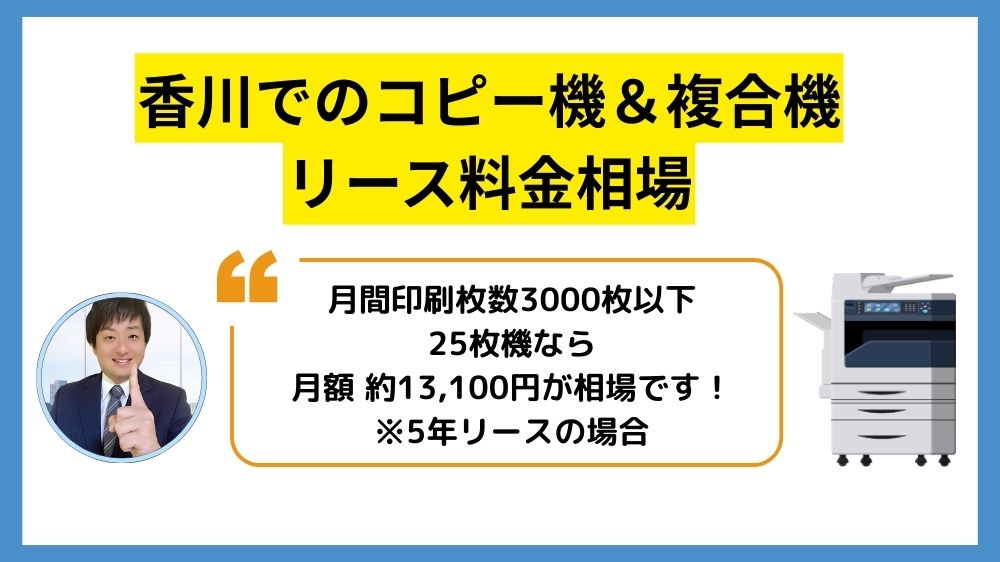 香川コピー機リース_リース料金相場