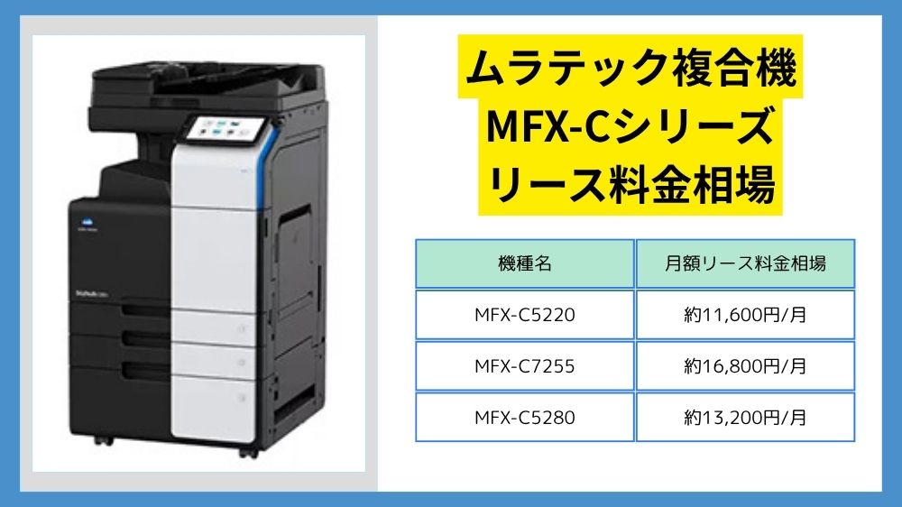 ムラテックのリース料金相場】複合機『MFX-Cシリーズ』